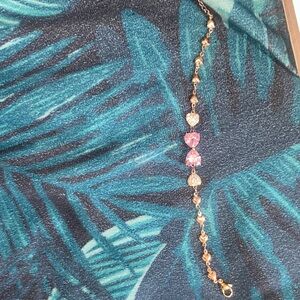 Elegant Pink Heart Bracelet